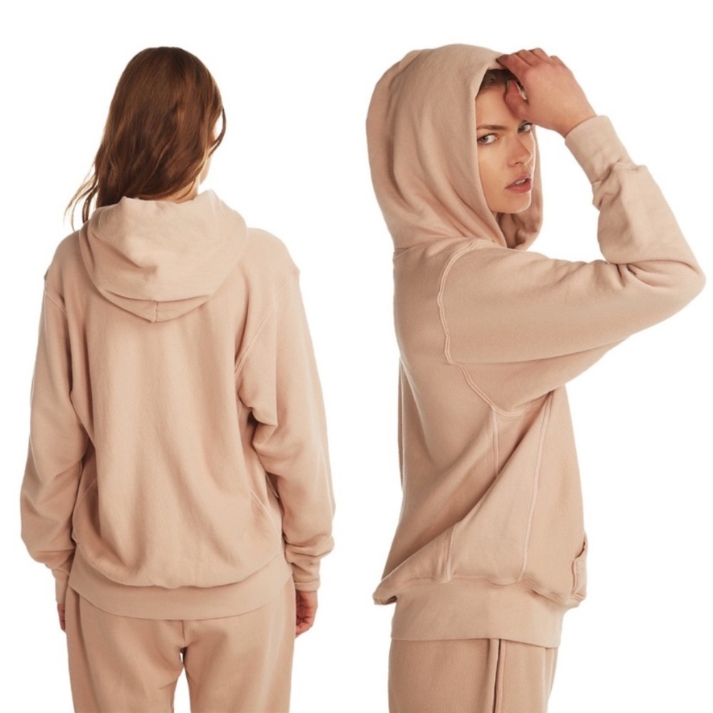 Les Tien Heavyweight Core Hoodie In Mauve Size XS